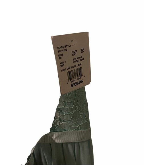 #3649 David's Bridal Womens Mint Green long dress Size 20 - Picture 6 of 7